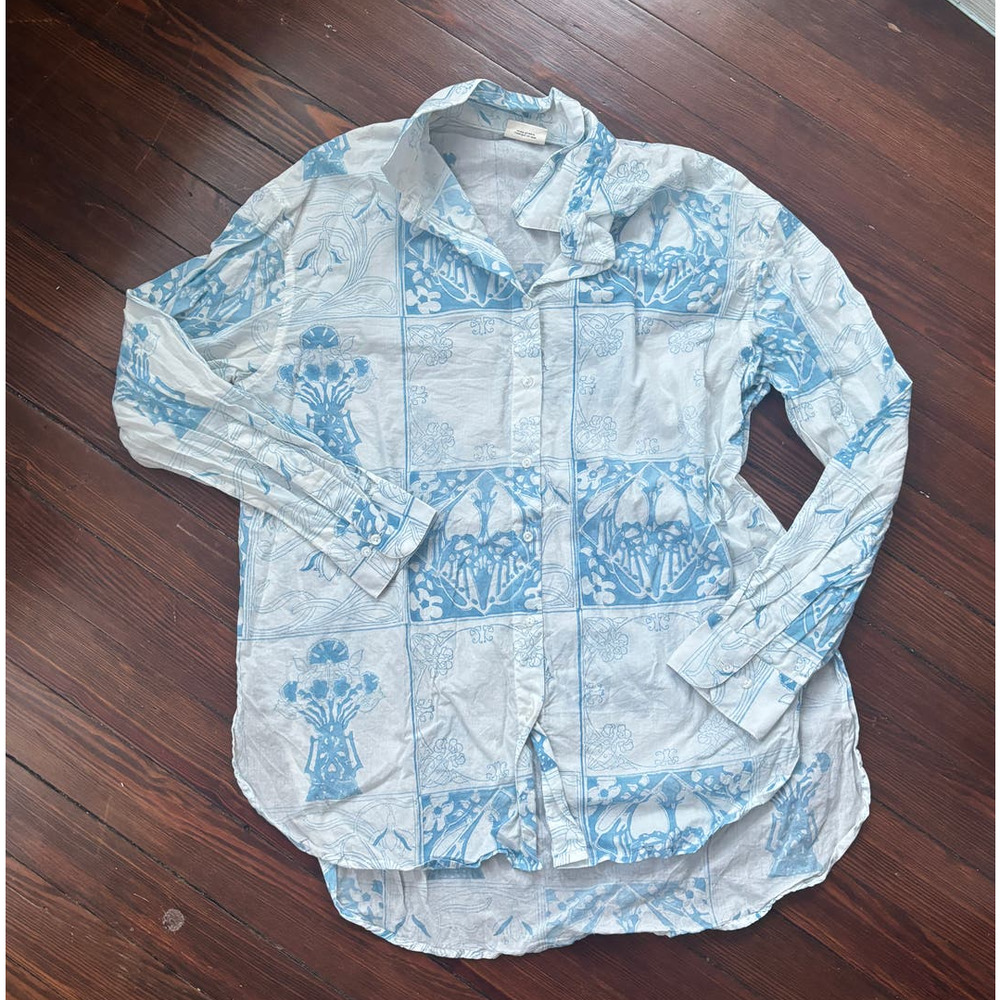 The Summer House Oversize Shift With Hand-Printed Design